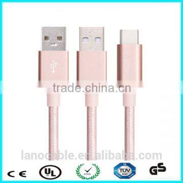 OEM 1m metal shell braided usb 2.0 type-c cable