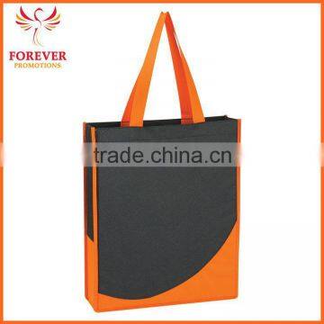 Promotional Non-woven Tote Shopper Bag With Accent Trim and Handles photo-4