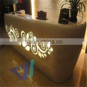 High standard solid surface modern nail reception desk