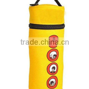 2014 hot sell yellow color bottle cooler bag