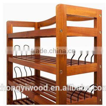 Trade assurance Handmade Acacia Wood shoe rack for German market