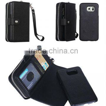 Detachable wallet leather case for Samsung galaxy S5 i9500