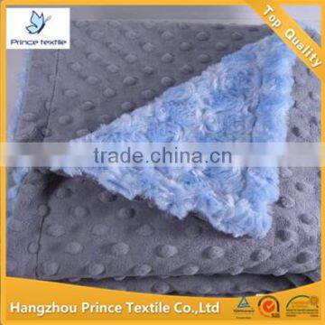 Personalized With Light Blue Swirl With Dark Grey Minky Baby Blanket In Handmade photo-2