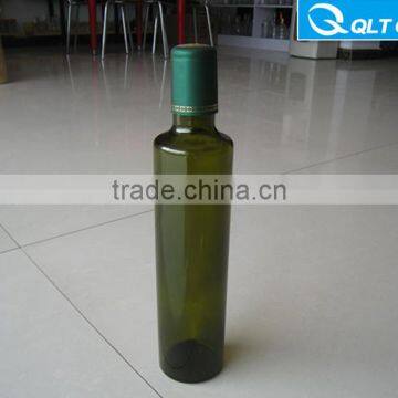 250 ml dark brown olive oil glass bottle with round sharp