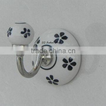 Black Floral Ceramic Hooks buy at best prices on india Arts Palace