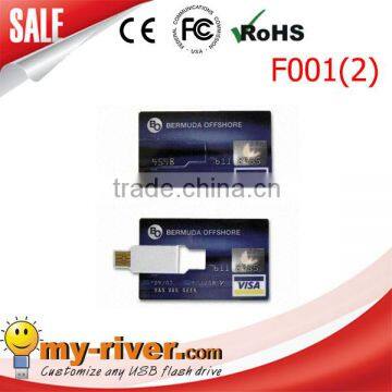2016 Wholesale Customized Logo Full Capacity Bulk Waterproof Credit Card USB Flash Drive 2.0USB 1GB 2GB photo-4