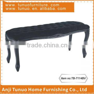 Bench,Long chair,Waiting&resting,velvet and wood,TB-7114BV