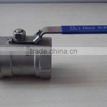304 316 304L 316L Stainless Steel Casting Pipe Fittings 1000WOG 1 Piece Ball Valves