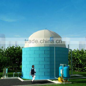 PUXIN 100 cubic metre soft dome biogas plant for kitchen waste treatment