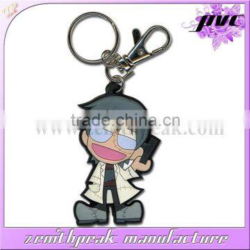 Pretty cartoon Custom soft pvc rubber cute keyrings for promotion