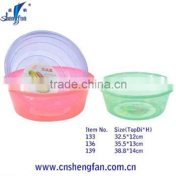 plastic transparent wash basin Di32.5-38.5cm