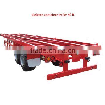 Skeleton 40ft Container Flat Bed Semi-trailer