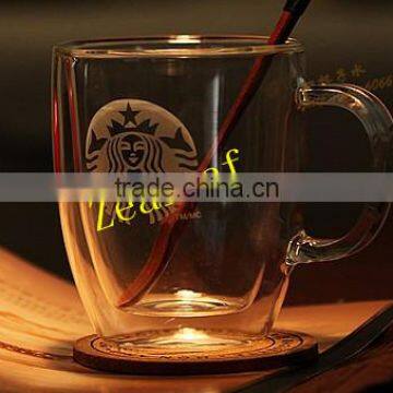 Double Wall Starbucks glass beer mug