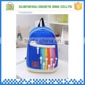 Blue polyester material custom size women backpack