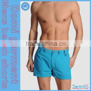 Domi garment 100% pure cotton fabric sexy men beach wear sexy xxx mens beach shorts with accept dropshipping