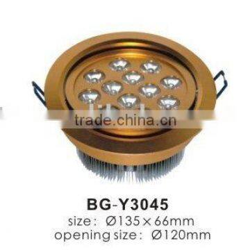 12*1W led ceiling light;AC110V/220V input;135*166mm;open hole:120mm