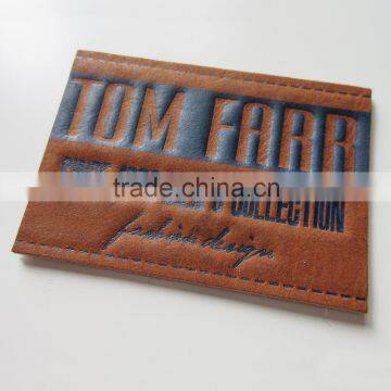 China Produced Branded Leather Patch, Customer Logo Jean Jacket Patches, Brand Logo Leather Patch Label