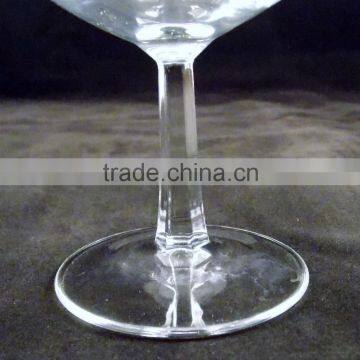 Vintage Champagne Coupe Glass Clear Wine Goblet photo-3