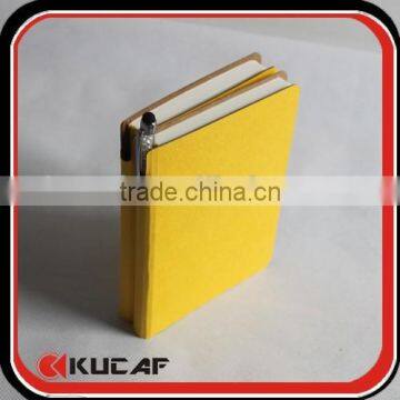 Yellow Hardcover Pocket Journal Notebook With Pen Inside