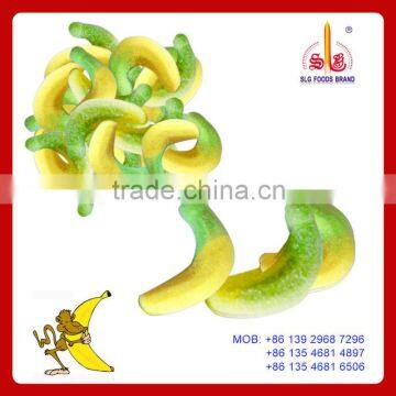 Colorful Soft Gummy Banana Shaped Candy