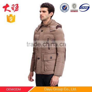 Short style casual nylon winter duck down bomber jacket for the winters