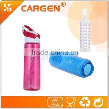 Brand logo 750ml plastic straw sport alkaline water bottle