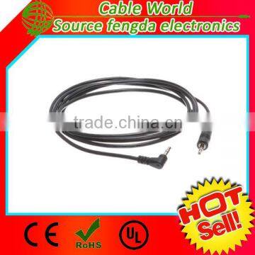 right angle 3.5mm stereo male to male audio cable Nickel plated connector