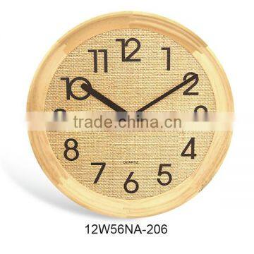 12 inch contemporary custom wood material clock(12W56NA-206)