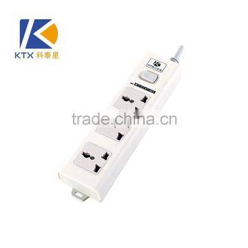 3 Gangs Retractable Electrical Power Strip With Single Switch With Single Row