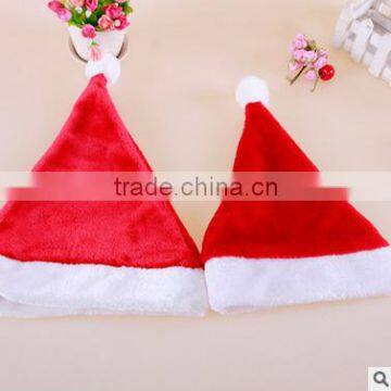 Child Adult Christmas Supplies Handmade Plush Christmas Santa Hat photo-2