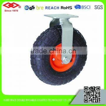 200mm pneumatic double ball bearing caster wheel with sreel center