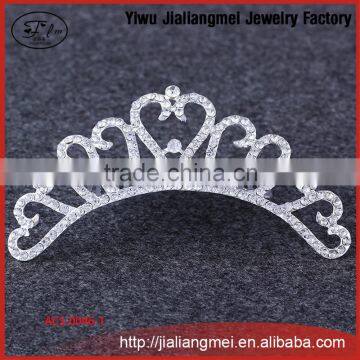 fashion Korean version alloy rhinestone crown hair comb bridal jewelry accessories factory direct wholesale