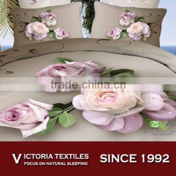 big pattern 3d reactive printed twill cotton bedding duvet cover sets all sizes