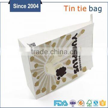 China supplier new design food grade popcorn paper bag microwave kraft paper bag