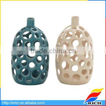 2017 New Design Tapered Openings Crack Glaze Ceramic Vase