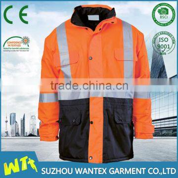 hot sale EN471/343 cheap winter waterproof life reflective safety jacket working men