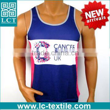 wholesale cheap custom imprint moisture-wicking sport jersey vest for running