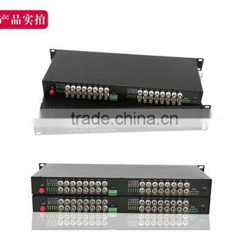32Ch Video/1RS485 Return Data to Fiber SM 20km optical video converter 1CH to 64CH cctv fiber optical transmitter and receiver