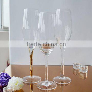 Wonderful hand blown glass wine glass goblet