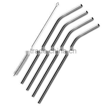 304 Stainless Steel Drinking Straws and Cleaning Brushes 4+1 Set Eco Friendly Funny Drinking Straw photo-6