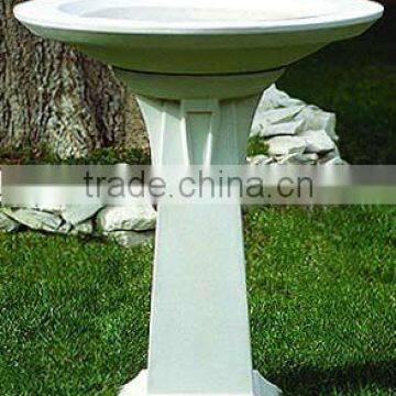 Birdbath carved marble sculptured garden birdbath