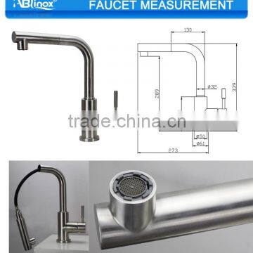 Operability stainless steel pull out faucet