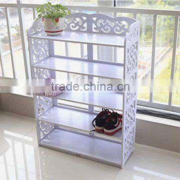 WPC Carving Five layers Reinforced Shoe rack