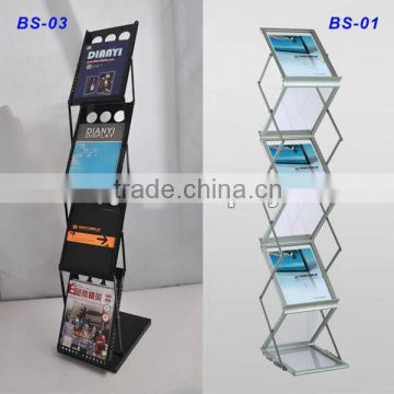 Portable six-pocket acrylic literature holder for A3 A4 paper catalog