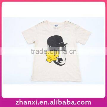 Fashion summer printed Chaplin cartoon boys kids solid t-shirts