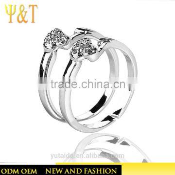 Jingli Jewelry Fancy Crystal Couple Ring (YJ-442)