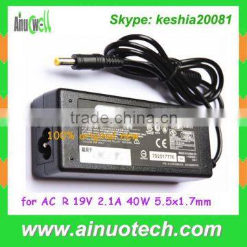 40W Laptop AC Charger for Acer 19V 2.1A laptop power adapter 5.5x1.7mm