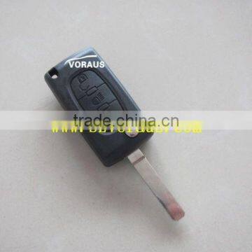 Flip Key Shell for Citroen 3 Button Remote Key (without Battery Clamp, Light Button) photo-3
