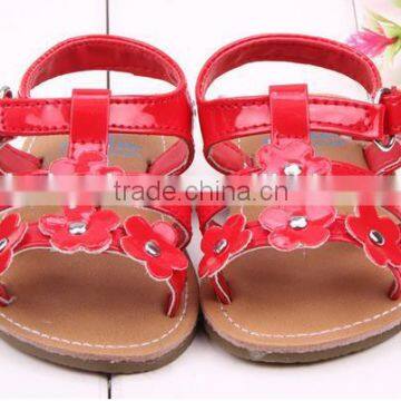 Factory Direct Sales Summer Of Three New Flowers PU Baby Sandals