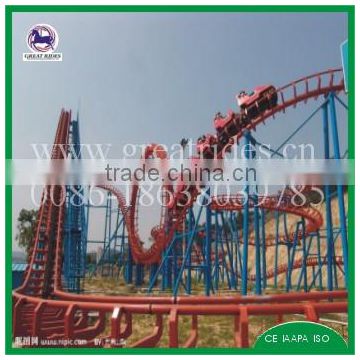 Attractive theme park games 4 rings roller coaster